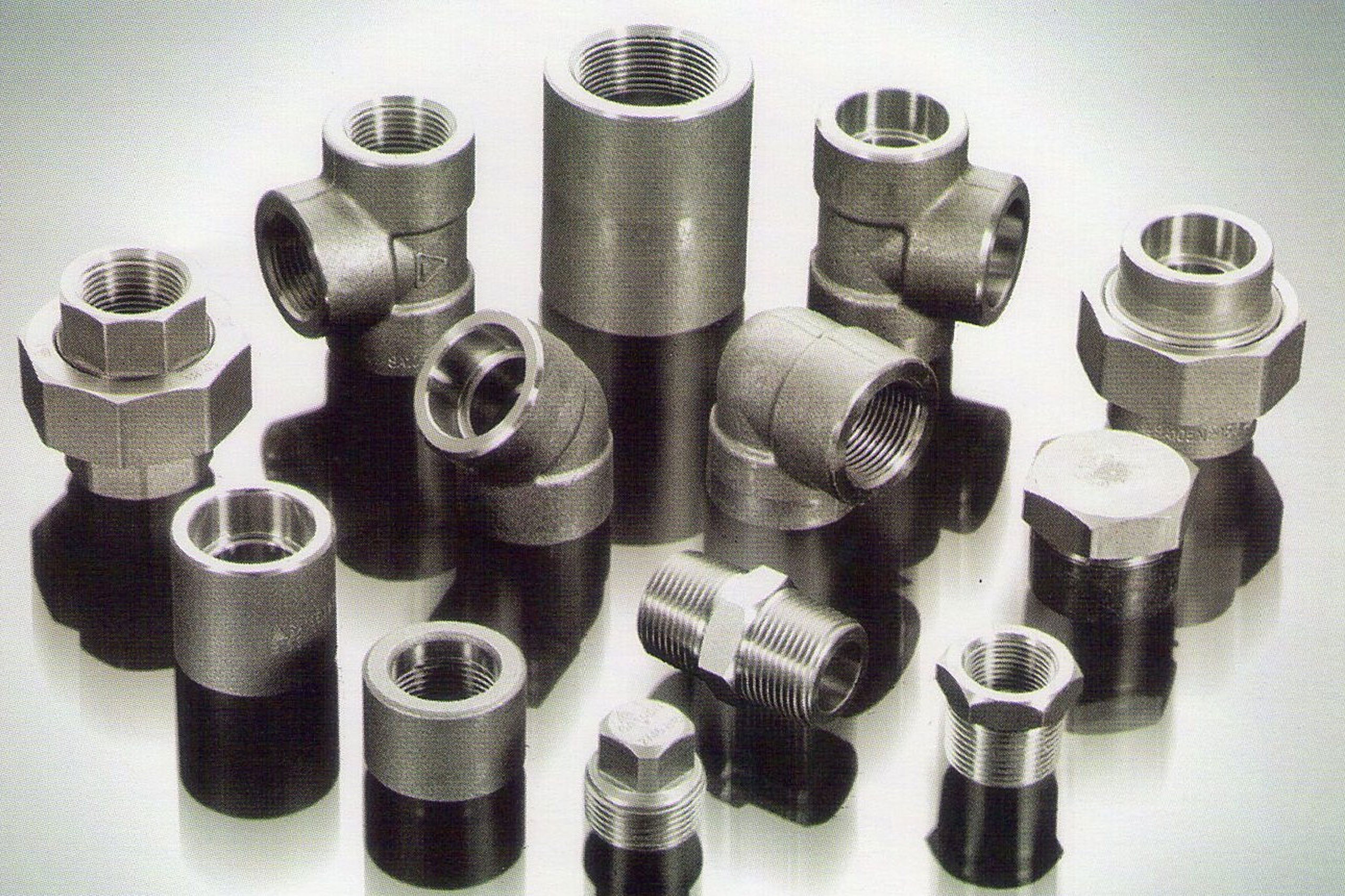 Stainless steel socket weld and threaded forged fittings